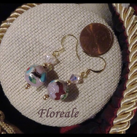 Cloisonne earrings in six handcrafted artisanal designs - Picture 12 of 15